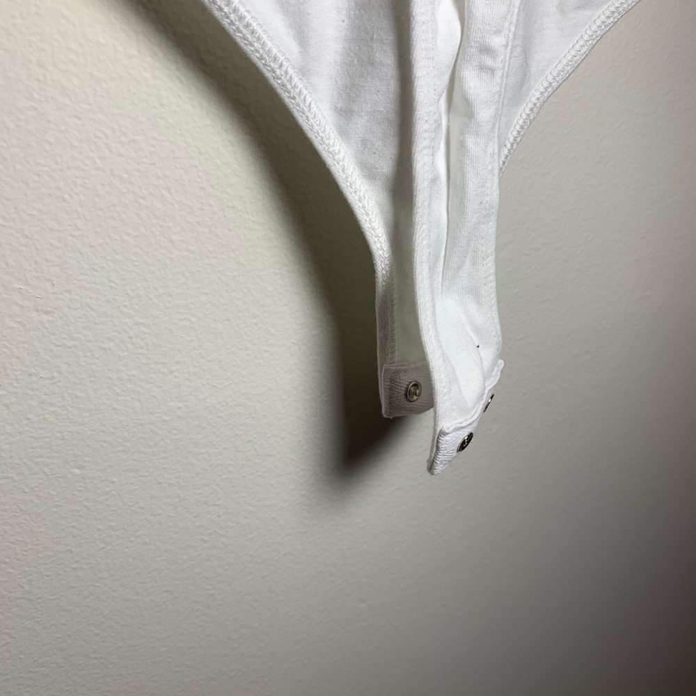 White Bust Cutout Bodysuit - Picture 4 of 4